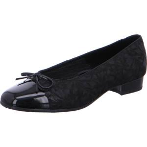 Black Ara Shoes Ballet Pumps Bari Women's Ballerina | ARA695RDQ