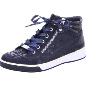 Blue Ara Shoes High Top Rom Navy Women's Sneakers | ARA214PEU