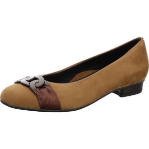 Brown Ara Shoes Ballet Pumps Bari Whisky Women's Ballerina | ARA260XJP