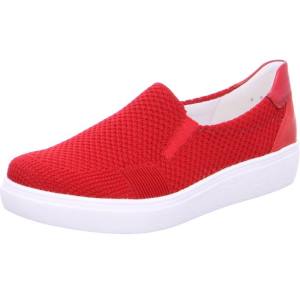 Red Ara Shoes Slip-ons New York Women's Loafers | ARA186OAQ