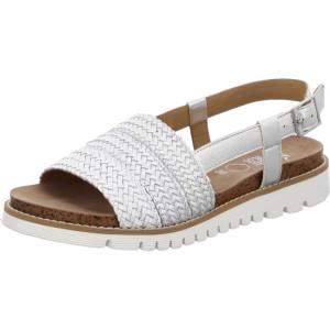 White Ara Shoes Kent-sport Silver Women's Sandals | ARA257ZSE