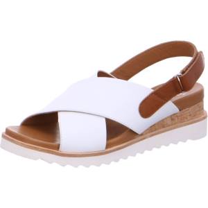 White Ara Shoes Wedge Valencia Women's Sandals | ARA389QVD