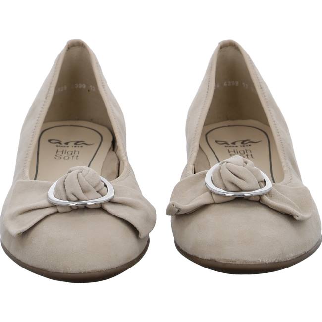 Beige Ara Shoes Ballet Pumps Sardinia Sand Women's Ballerina | ARA741FZY