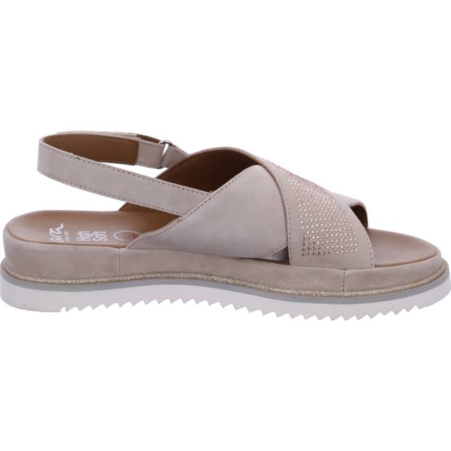 Beige Ara Shoes Dubai Sand Women's Sandals | ARA901KID