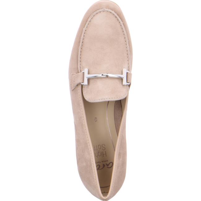 Beige Ara Shoes Kent Sand Women's Loafers | ARA786QWT