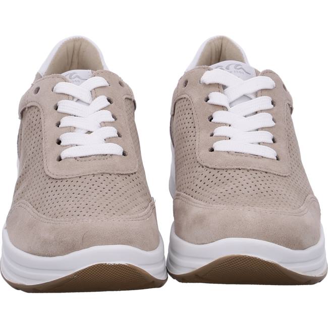 Beige Ara Shoes Lace-ups Sapporo Sand Women's Sneakers | ARA183JVQ