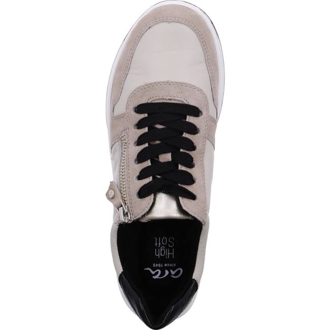 Beige Ara Shoes Lace-ups Sapporo Women's Sneakers | ARA583XYU