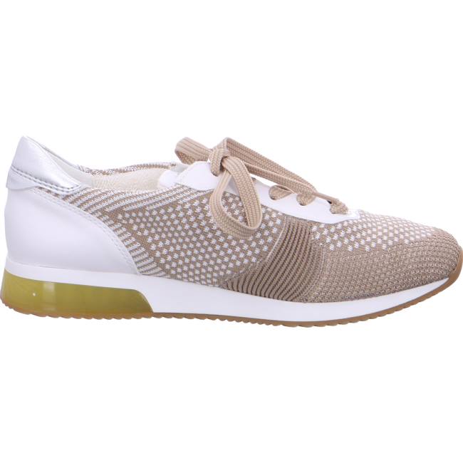 Beige Ara Shoes Lissabon-white-silver Women's Sneakers | ARA843RPC