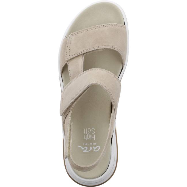 Beige Ara Shoes Osaka Sand Women's Sandals | ARA538MQL