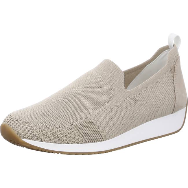 Beige Ara Shoes Slip-ons Lissabon Sand Women\'s Loafers | ARA702AWJ