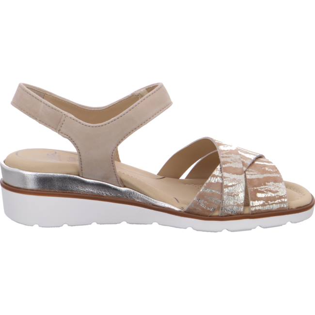 Beige Ara Shoes Wedge Lugano Women's Sandals | ARA172FWY