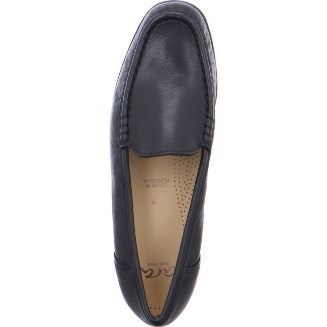 Black Ara Shoes Atlanta Women's Loafers | ARA518ZNW