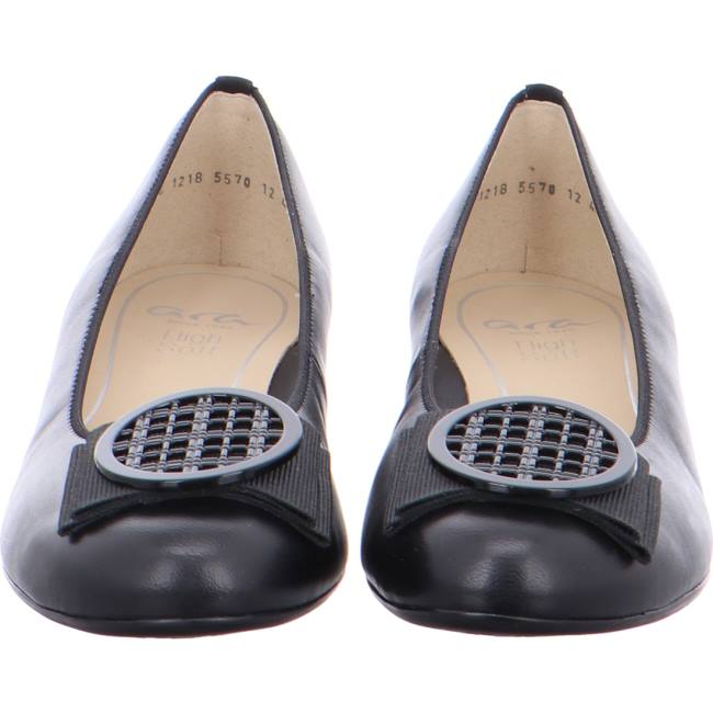 Black Ara Shoes Ballet Pumps Bari Women's Ballerina | ARA206DMF