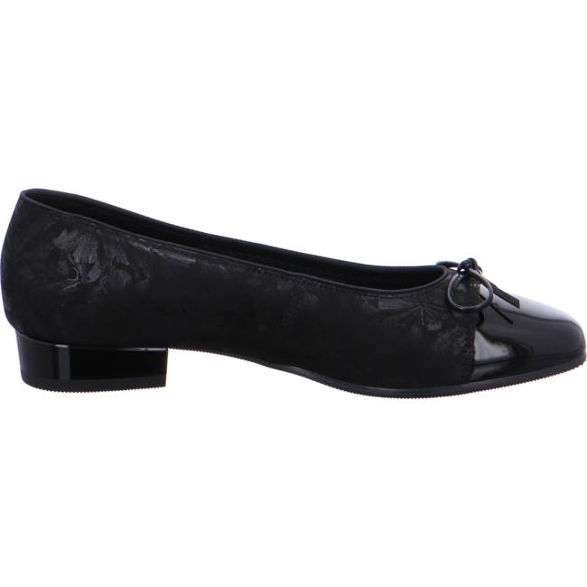 Black Ara Shoes Ballet Pumps Bari Women's Ballerina | ARA695RDQ