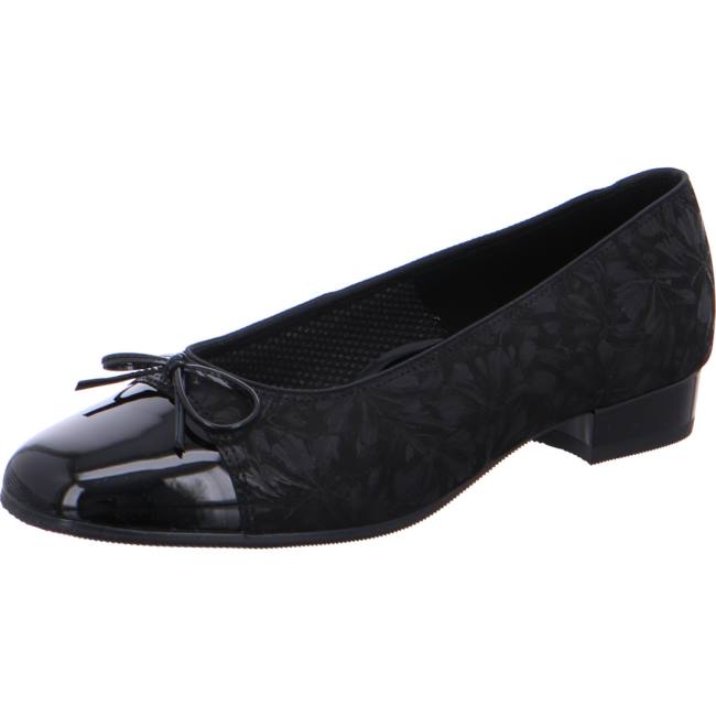 Black Ara Shoes Ballet Pumps Bari Women\'s Ballerina | ARA695RDQ