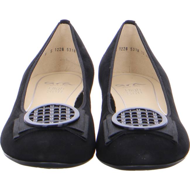 Black Ara Shoes Ballet Pumps Bari Women's Ballerina | ARA719LXE