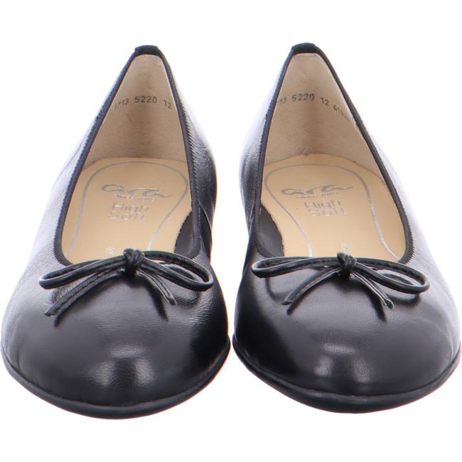 Black Ara Shoes Ballet Pumps Sardinia Women's Ballerina | ARA732GLW