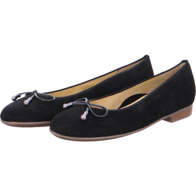 Black Ara Shoes Ballet Pumps Sardinia Women's Ballerina | ARA798VNK