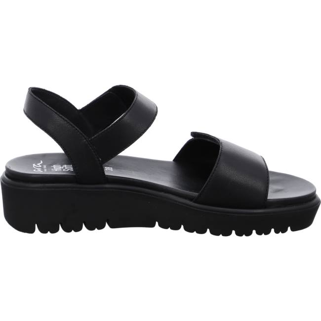 Black Ara Shoes Bilbao Women's Sandals | ARA104EUS