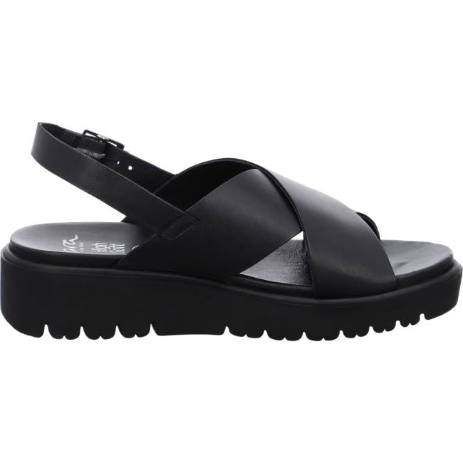 Black Ara Shoes Bilbao Women's Sandals | ARA907OLV