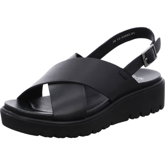 Black Ara Shoes Bilbao Women\'s Sandals | ARA907OLV