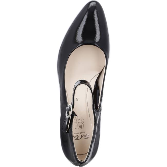 Black Ara Shoes Court Shoes London Women's Pumps | ARA806QHE