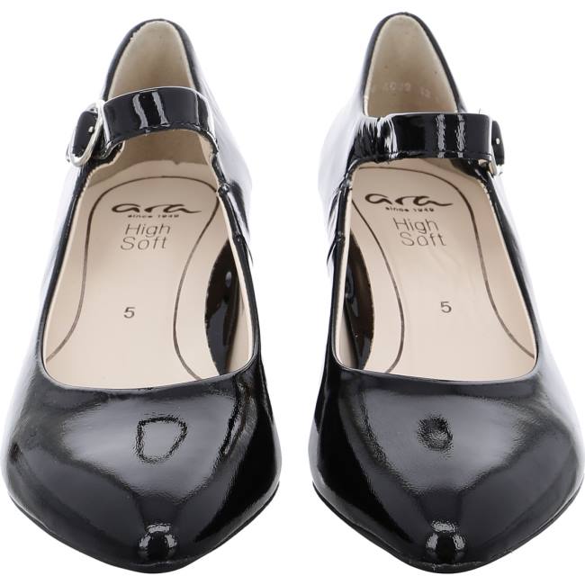 Black Ara Shoes Court Shoes London Women's Pumps | ARA806QHE