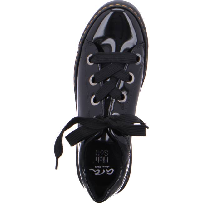 Black Ara Shoes Courtyard Women's Sneakers | ARA052WAR