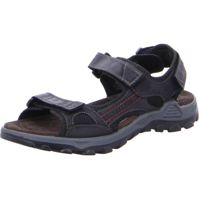 Black Ara Shoes Ericsen Men\'s Sandals | ARA254EMS