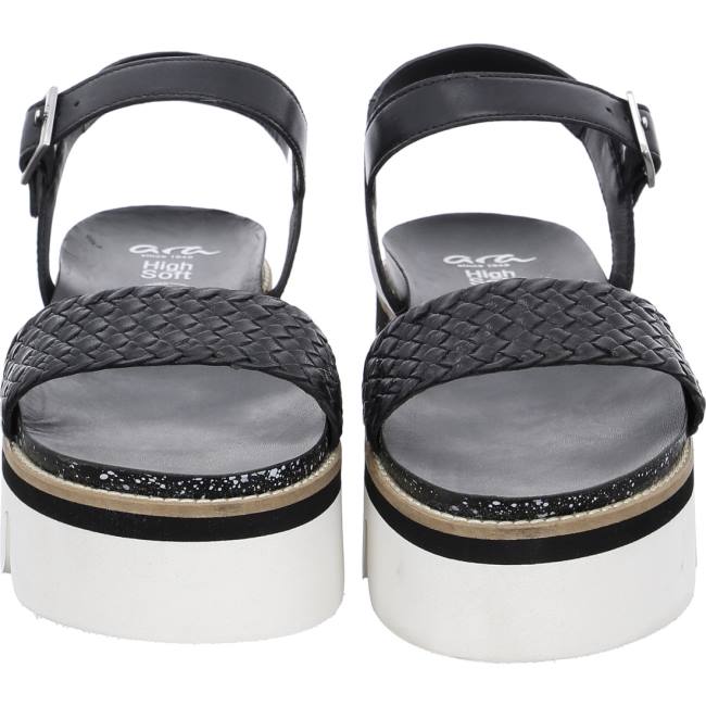 Black Ara Shoes Florenz Women's Sandals | ARA143ECY