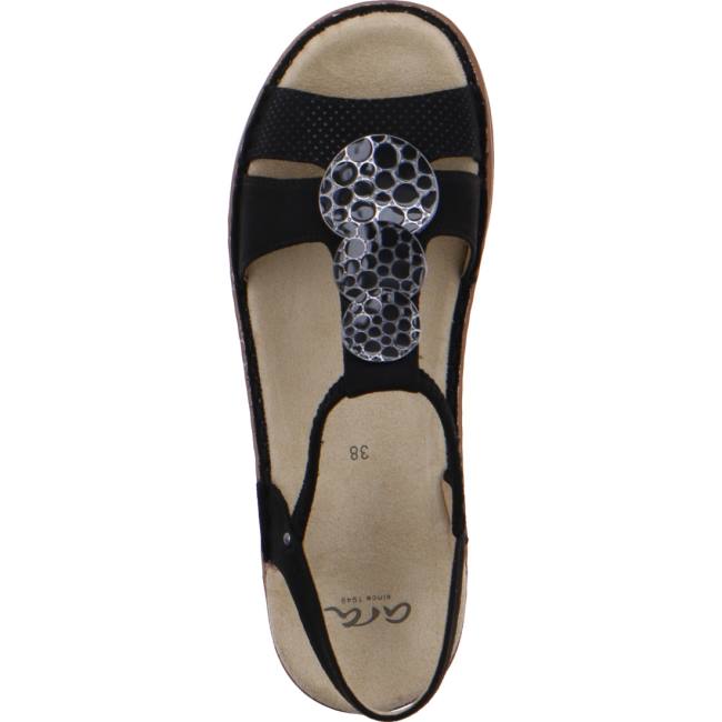 Black Ara Shoes Hawaii Women's Sandals | ARA073RST