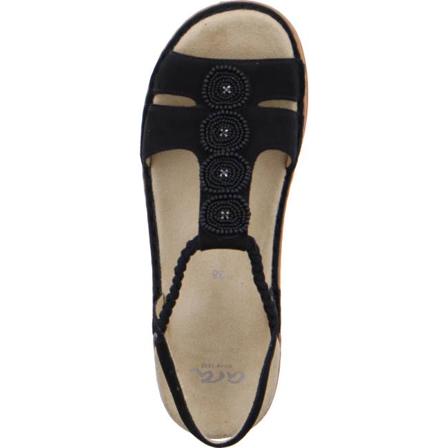 Black Ara Shoes Hawaii Women's Sandals | ARA098IZT