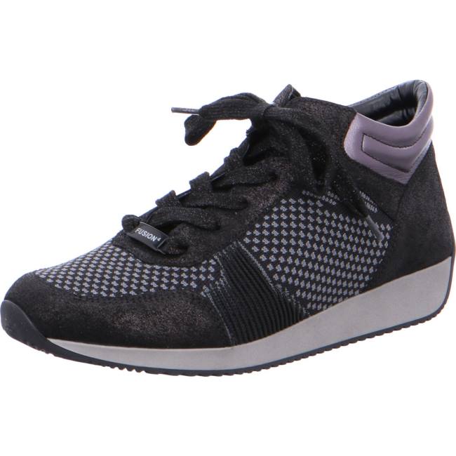 Black Ara Shoes High Top Lissabon Women\'s Sneakers | ARA972GKQ