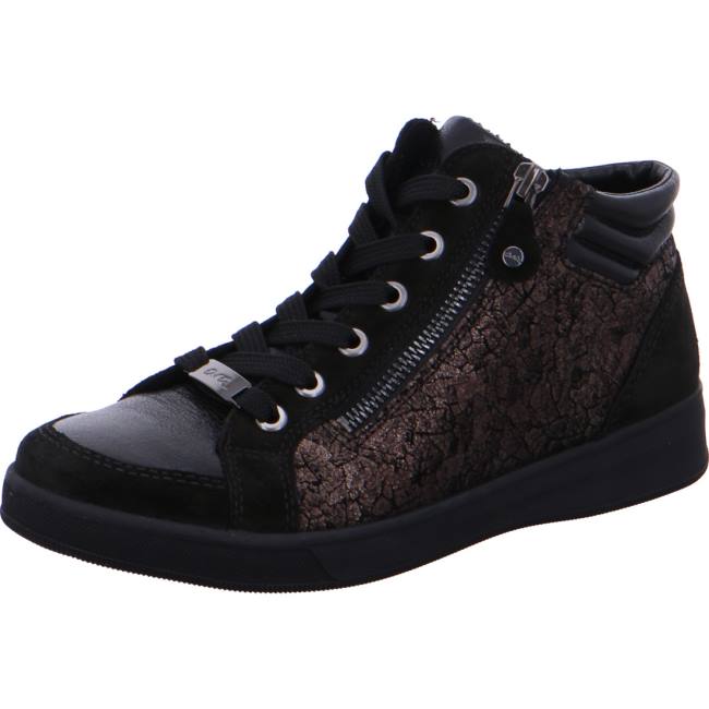 Black Ara Shoes High Top Rom Women\'s Boots | ARA479IGJ