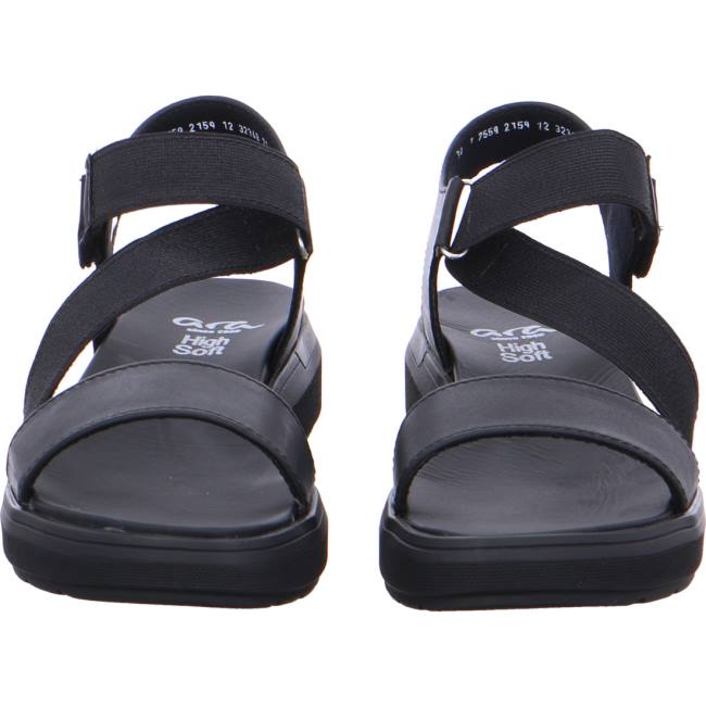 Black Ara Shoes Ibiza Women's Sandals | ARA396GUB