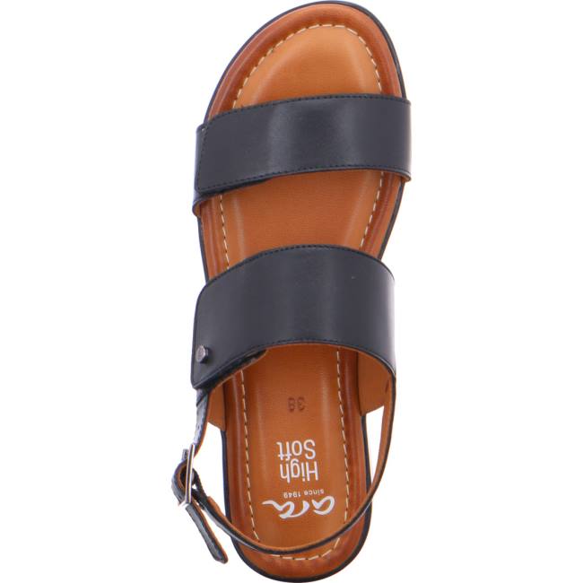 Black Ara Shoes Kreta Women's Sandals | ARA580KIT