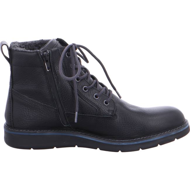 Black Ara Shoes Lace-up Ankle Elrick Men's Boots | ARA750ITS