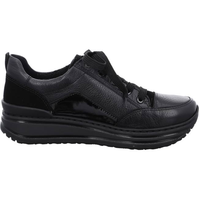 Black Ara Shoes Lace-ups Sapporo Women's Sneakers | ARA123MWC