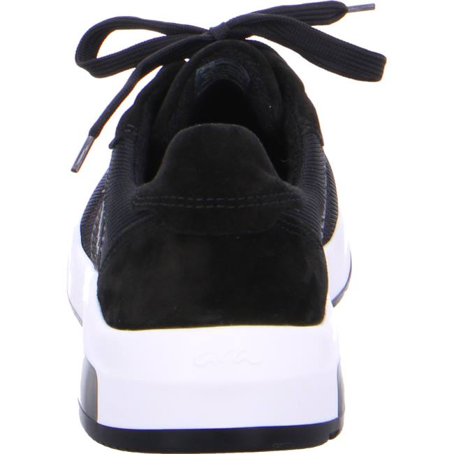 Black Ara Shoes Lisboa Men's Sneakers | ARA804OMB