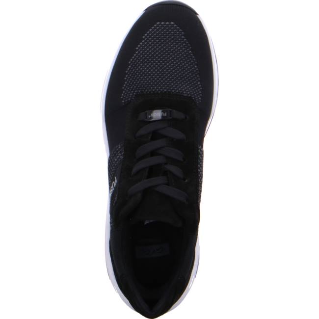 Black Ara Shoes Lisboa Men's Sneakers | ARA804OMB