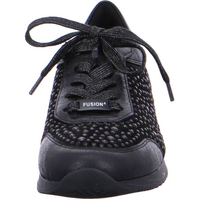 Black Ara Shoes Lissabon Women's Sneakers | ARA546SME