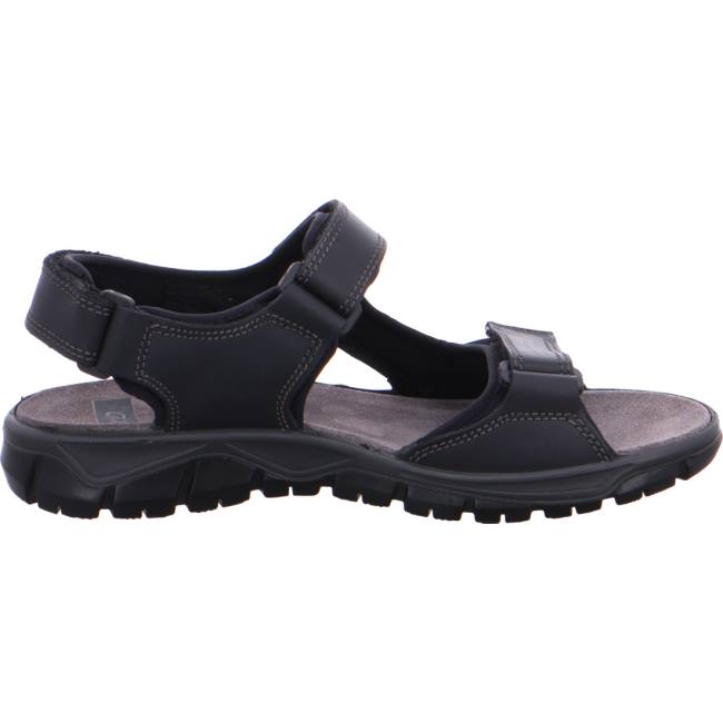 Black Ara Shoes Lucca Men's Sandals | ARA104TKV