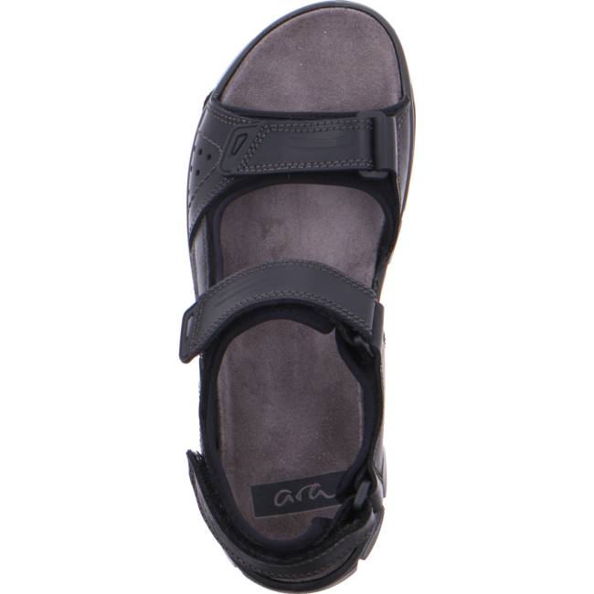 Black Ara Shoes Lucca Men's Sandals | ARA104TKV