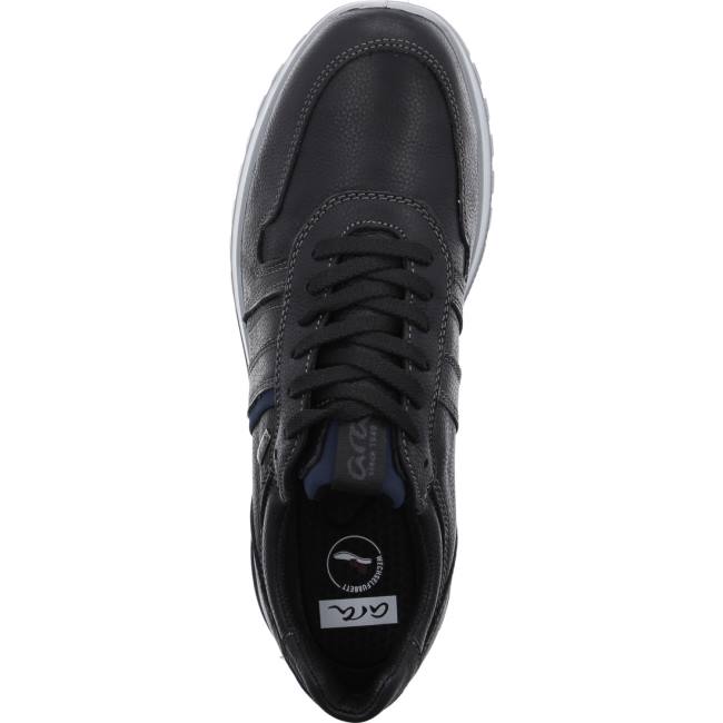 Black Ara Shoes Matteo Men's Sneakers | ARA170TYI