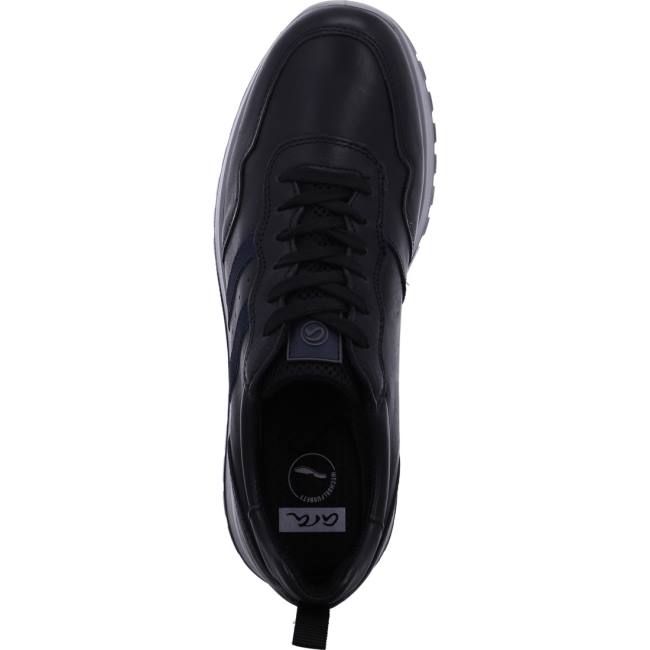 Black Ara Shoes Matteo Men's Sneakers | ARA970UAV