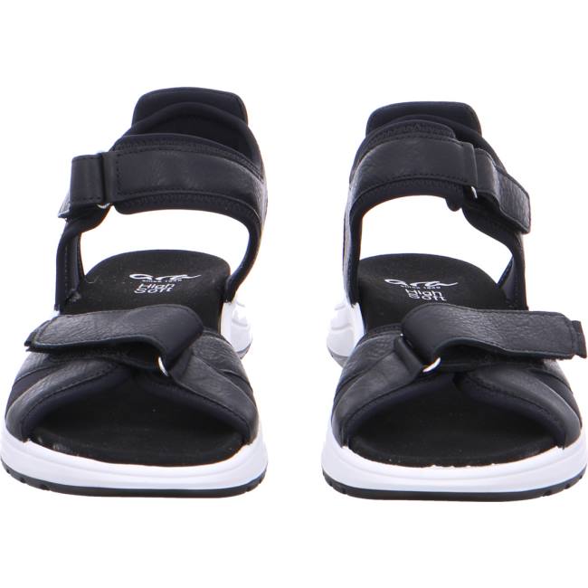 Black Ara Shoes Panama Women's Sandals | ARA735KQI