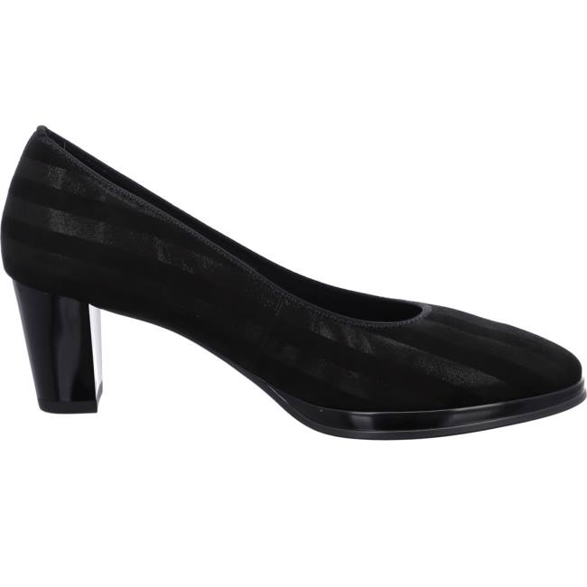 Black Ara Shoes Platform Heels Orly Women's Pumps | ARA380VOJ