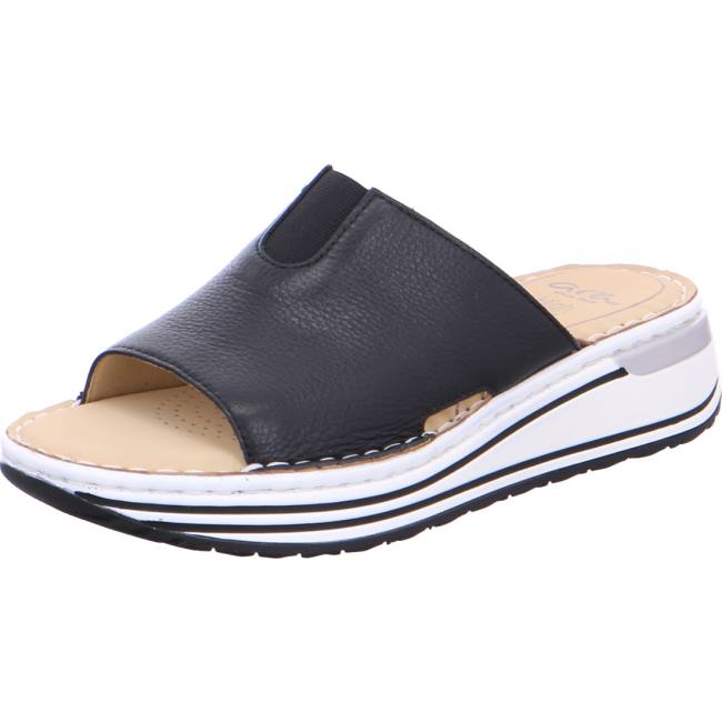 Black Ara Shoes Sapporo Women\'s Mules | ARA759ILY