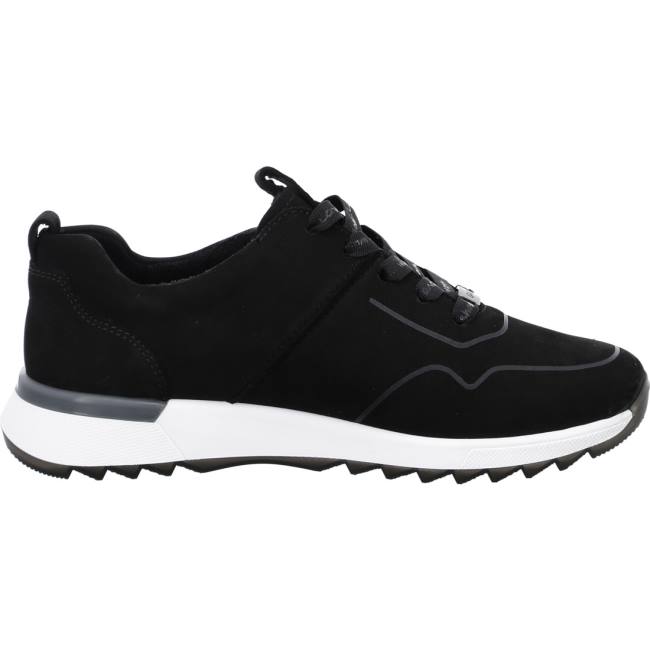 Black Ara Shoes Venice Women's Sneakers | ARA259PCU