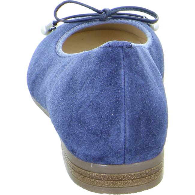 Blue Ara Shoes Ballet Pumps Sardinia Indigo Women's Ballerina | ARA792SRJ